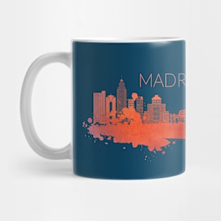 Madrid Watercolor Skyline Mug